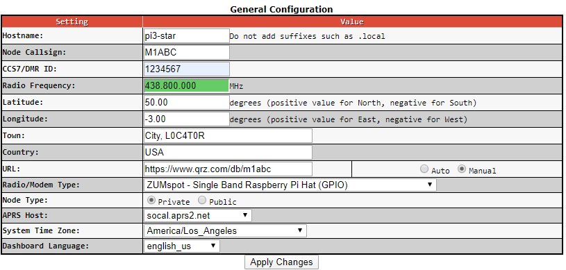 Radio/Modem Type